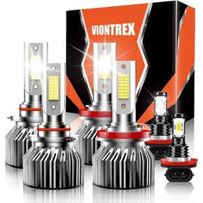 Long Short Beam Fog Light Bulbs Combo Pack Fit For Ford Escape 2017 2018 2019 2020 2021 2022 2023 Driving Light,6500K White Car Lamp Bulb Kit,Plug and Play,IP68 Pack-6 in Saudi Arabia