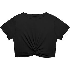 Lastshe Women's Plus Summer Brops Tops Short Sleeve Blouses Tip Twist Front Tee The Shirt in Kuwait