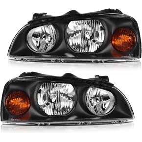 Headlight Assembly for Hyundai Elantra 2004-2006 Black Housing Amber Reflector Clear Lens Driver and Passenger Side Headlamp in Saudi Arabia