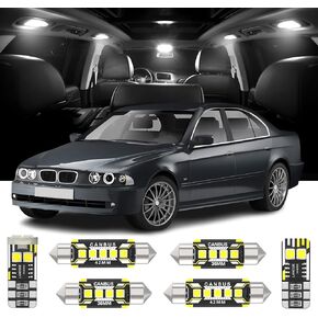 23 Pieces E60 E61 LED Interior Lights Kit for BMW 5 Series E60 E61 Sedan Wagon 2004 2005 2006 2007 2008 2009 2010 6000K White Interior LED Bulbs + Cargo Trunk Light, License Plate Light, Install Tool in Kuwait