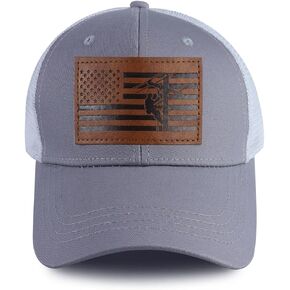 American Flag with Lineman Hats for Men, Adjustable Leather Patch Electrician Baseball Cap in Kuwait