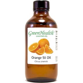 GreenHealth Orange 5 Fold - 4 fl oz (118 ml) Glass Bottle with Cap - 100% Pure Essential Oil in Saudi Arabia