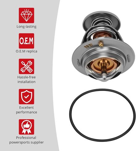JAVIK Thermostat & O-Ring Fit for Honda Super Hawk 1000 VTR1000 1998-2005，O.E.M#19300-MBB-003 in Saudi Arabia