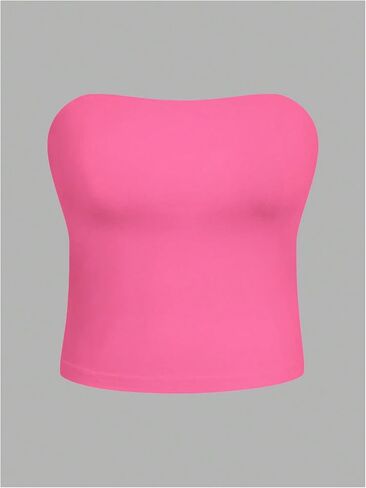 Floerns Women's Plus Size 2 قطعة صلبة بدون حمال in Saudi Arabia