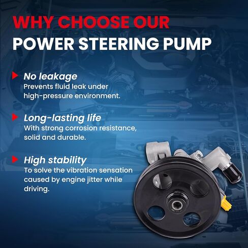 مضخة توجيه MOCA Power متوافقة مع 10-12 لـ Ford Fusion 3.5L ، 07-10 لـ Ford Edge 3.5L ، 07-12 لـ Lincoln MKZ 3.5L ، 07-10 لـ Lincoln MKX 3.5L 3496CC 213CU. في. V6 غاز DOHC in Saudi Arabia