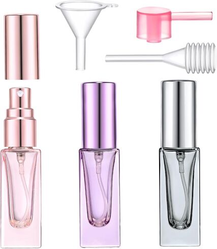 Travel Perfume Atomizer Refillable, 3 Pcs 5ML/0.17oz Mini Spray Bottles Fine Mist Cologne Travel Bottle Glass Perfume Bottles Empty Travel Size Perfume Refill Bottle in Saudi Arabia
