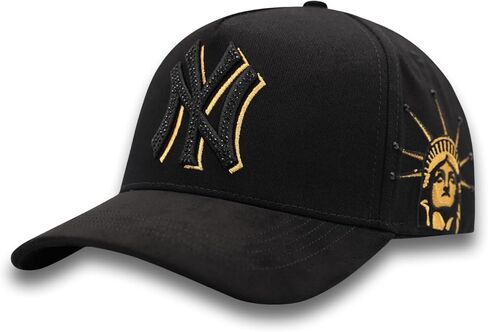 Bigg Boss NY Gold- Premium Hat للرجال ، قبعات لأي مناسبة ، قبعة البيسبول للرجال ، قبعات الرجال القابلة للتعديل ، القبعات السوداء Snapback - قابلة للتعديل in Kuwait