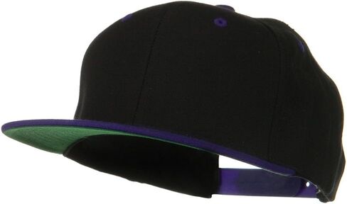 الكلاسيكية Snapback Wool Blend 2 Tone Cap in Kuwait