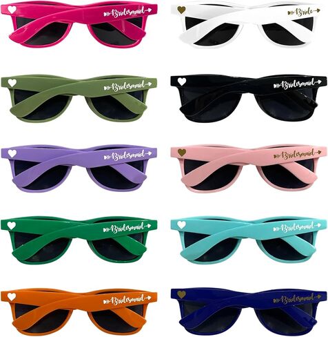 10 Pairs Heart Sunglasses Bachelorette Party, Bride Squad Sunglasses, Bachelorette Party Favors Decorations.(Pink) in Saudi Arabia