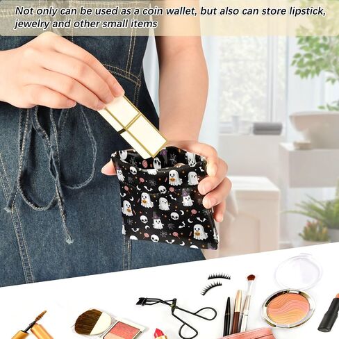 Goth Bat Squeeze Coin Purse PU Leather Change Purse Pouch Change Holder for Woman in Saudi Arabia