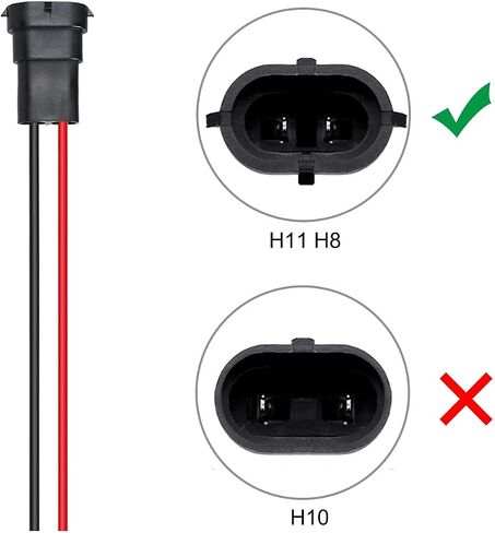 10pcs H11 H8 880 881 ذكور محول الأسلاك الأسلاك سلك المقبس ل LED مصباح الضباب ضباب LED LED محول المقبس in Kuwait
