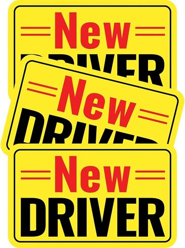 Student Driver Magnet for Car - 3 Pack High-Visibility Student Driver Sticker Decals, Durable Reusable Car Essentials with Strong Adhesive, 5.71"*3.54" - Golden Ratio Dimension in Kuwait