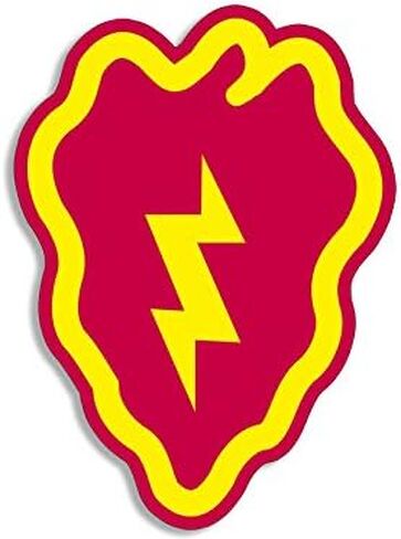 ملصق مشاة 25th مشاة (SSI 25 Army Secal ، Lightning Chantry Vinyl للسيارات والشاحنات والشاحنات الكبيرة (3 × 4 بوصات) مرخصة من الجيش الأمريكي in Saudi Arabia