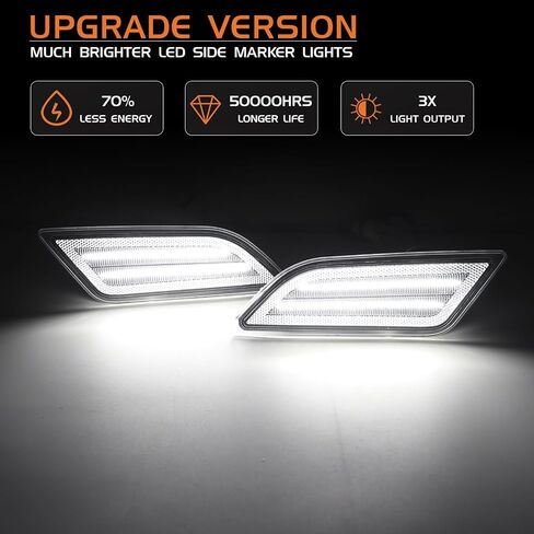Clear Lens White LED Side Marker Lights For 2012-2014 Mercedes Benz W204 LCI C250 C300 C350 C-Class Sedan Coupe, 2PCS Front Fender Indicator in Saudi Arabia