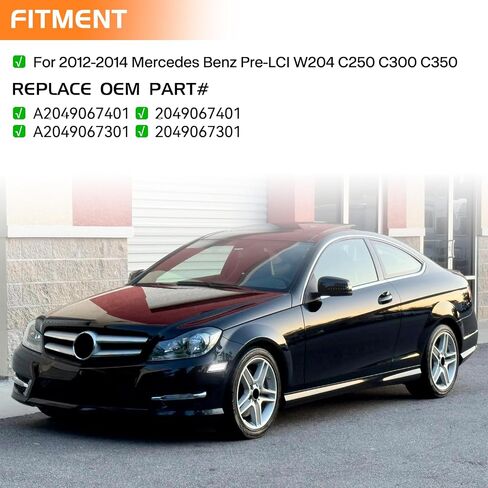 Clear Lens White LED Side Marker Lights For 2012-2014 Mercedes Benz W204 LCI C250 C300 C350 C-Class Sedan Coupe, 2PCS Front Fender Indicator in Saudi Arabia