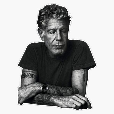 Anthony Bourdain Vinyl Waterproof Sticker Decal Car Laptop Wall Window Bumper Sticker 5" in Saudi Arabia