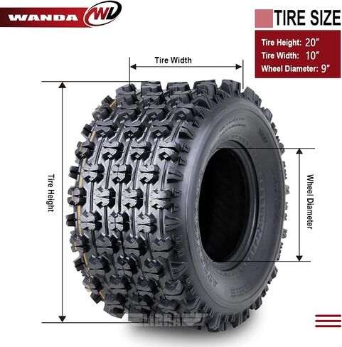 WANDA 2 20x10-9 rear GNCC Racing Tires for Honda TRX 400EX 400X Sportrax 400EX in Saudi Arabia
