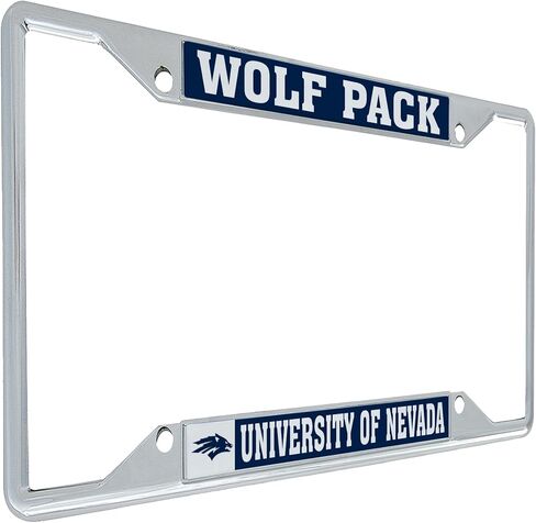 Desert Cactus University of Nevada Reno Car Accessories Wolf Pack Metal License Plate Frame and Tag Holder for Front or Rear of Car (Mascot) in Saudi Arabia