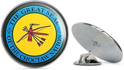 Round Choctaw Nation Seal (Logo American Indian Tribe) Metal 0.75 "Tabel Hat Pin Tie Tack Pinback in Saudi Arabia