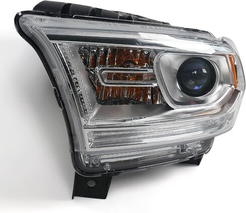 مجموعة مصباح Halogen Fione Halogen متوافق مع Dodge Durango 2014-2020 المصابيح الأمامية للكروم الإسكان بدون LED DRL Projector Side RISE RH in Saudi Arabia