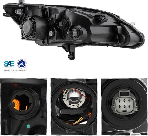 AKKON - FIT 2011-2014 Chrysler 200 [نوع الهالوجين] جهاز الإسقاط كروم تشغيل المصابيح الأمامية الجانب الأيمن مع LED DRL Running in Saudi Arabia