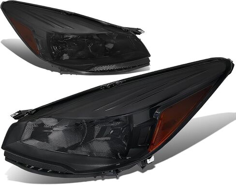 Auto Dynasty Headlights Assembly Compatible with 2013 2014 2015 2016 Ford Escape 3rd Gen, Factory Style Headlamps Replacement, Driver and Passenger Side, Chrome Housing Amber Corner in Saudi Arabia