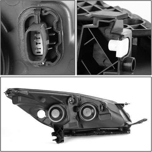 Auto Dynasty Headlights Assembly Compatible with 2013 2014 2015 2016 Ford Escape 3rd Gen, Factory Style Headlamps Replacement, Driver and Passenger Side, Chrome Housing Amber Corner in Saudi Arabia