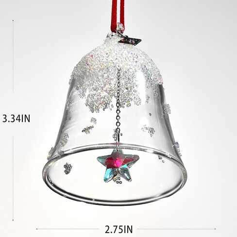 2025 Christmas Bell Ornaments, Annual Edition Bell Ornament,Christmas Tree Crystal Bell Ornament Wedding Anniversary Decoration in Saudi Arabia