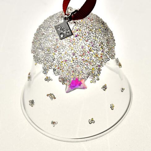 2025 Christmas Bell Ornaments, Annual Edition Bell Ornament,Christmas Tree Crystal Bell Ornament Wedding Anniversary Decoration in Saudi Arabia