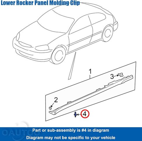 OAUTOO 30pcs Lower Rocker Panel Molding Clip 90688-SB0-013 90688-SB0-003 for Honda CR-V 1997, 2000, 2001 Civic 1992-2000, Odyssey 2001-2004, Prelude 1983-1987; Acura Integra 1994-2001 in Saudi Arabia