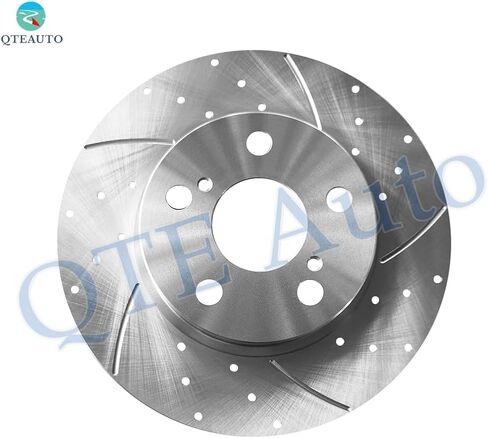 PM Auto Front 255mm Drilled Slotted Brake Disc Rotors For 2012-2015 Toyota Prius Plug-IN in Saudi Arabia
