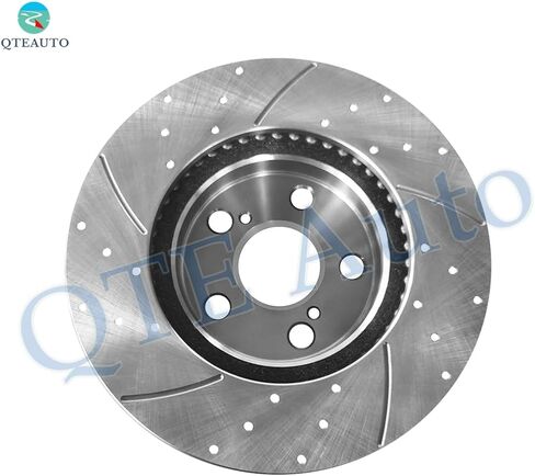 PM Auto Front 255mm Drilled Slotted Brake Disc Rotors For 2012-2015 Toyota Prius Plug-IN in Saudi Arabia