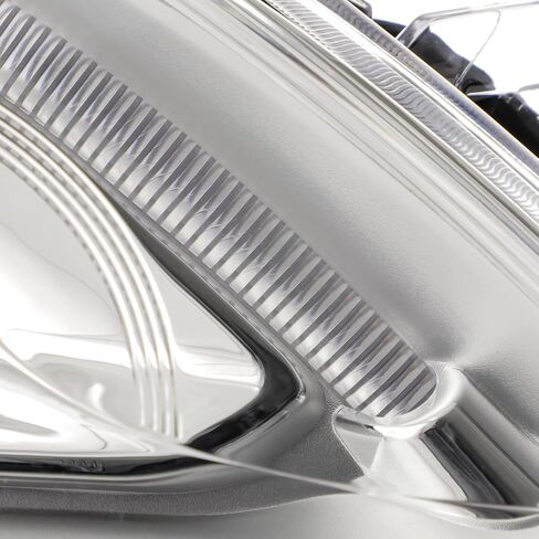 AKKON - FIT 2011-2014 Chrysler 200 [نوع الهالوجين] جهاز الإسقاط كروم تشغيل المصابيح الأمامية الجانب الأيمن مع LED DRL Running in Kuwait