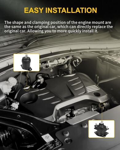 OCPTY 3PCS Front Rear Engine Motor Mount Kit Compatible for Honda Accord 2003-2007 & Acura TSX 2004-2005, 2.4L, Automatic Transmission # 50830SHJ305, 50820SDPA11 in Saudi Arabia