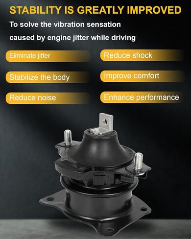OCPTY 3PCS Front Rear Engine Motor Mount Kit Compatible for Honda Accord 2003-2007 & Acura TSX 2004-2005, 2.4L, Automatic Transmission # 50830SHJ305, 50820SDPA11 in Saudi Arabia