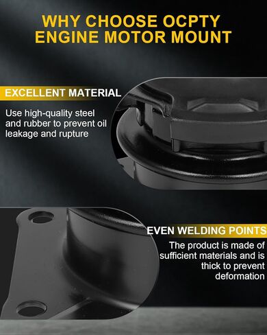 OCPTY 3PCS Front Rear Engine Motor Mount Kit Compatible for Honda Accord 2003-2007 & Acura TSX 2004-2005, 2.4L, Automatic Transmission # 50830SHJ305, 50820SDPA11 in Saudi Arabia