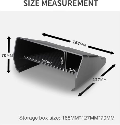 LUCKEASY for Buick Encore GX 2020-2024 2025 Center Console Storage Box Bilayer Space Center Console Small Organizer Black ABS Waterproof(Buick Encore GX CB) in Kuwait