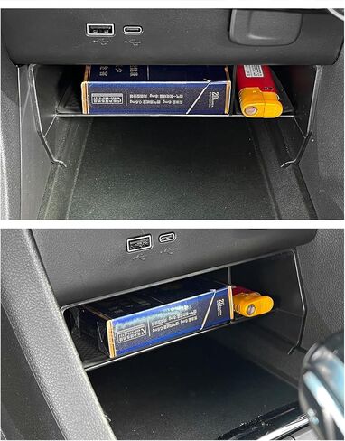 LUCKEASY for Buick Encore GX 2020-2024 2025 Center Console Storage Box Bilayer Space Center Console Small Organizer Black ABS Waterproof(Buick Encore GX CB) in Kuwait