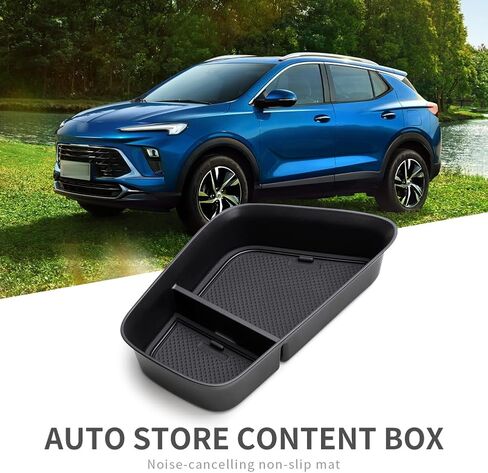 LUCKEASY for Buick Encore GX 2020-2024 2025 Center Console Storage Box Bilayer Space Center Console Small Organizer Black ABS Waterproof(Buick Encore GX CB) in Kuwait