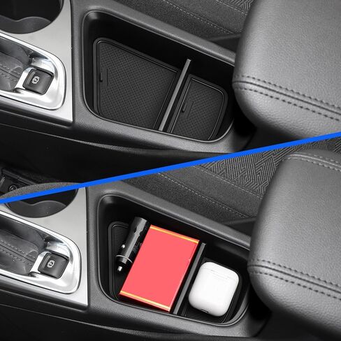 LUCKEASY for Buick Encore GX 2020-2024 2025 Center Console Storage Box Bilayer Space Center Console Small Organizer Black ABS Waterproof(Buick Encore GX CB) in Kuwait
