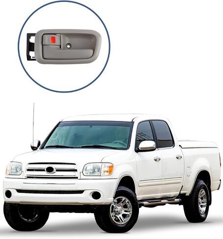 Gledewen Interior Door Handles W/Bezel (Pair), Compatible with Toyota Tundra 2000-2006, Beige, Front Left Driver & Right Passenger, 692050C010B1,692060C010B1 Inside Handle Door Part in Saudi Arabia