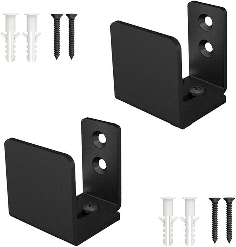 Sliding Barn Door Floor Guide, Aluminum T-Guide, Floor Mounted Bottom Guides， Heavy Duty Barn Door Hardware Adjustable for Sliding Closet Doors，Silver(4PK) in Saudi Arabia