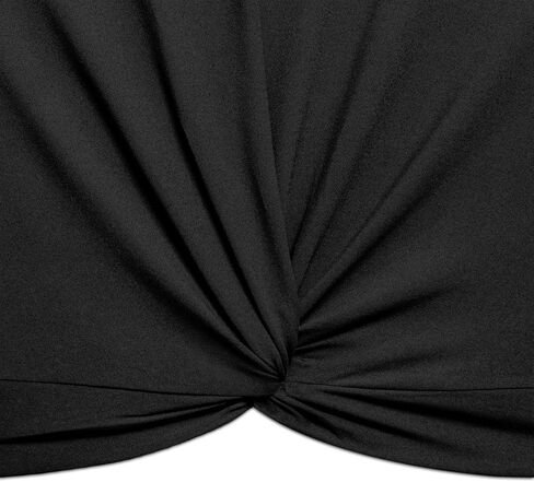 Lastshe Women's Plus Size Summer Crop Tops Short Sleeve Blouses Tie Twist Front Tee T-Shirt Outfits in Saudi Arabia