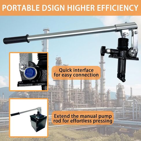 45 cc Single Acting Hydraulic Hand Pump，Manual Hydraulic Pump, 2 Qrt Tank Hand Pump 4350 PSI, Used for Single Acting Hydraulic cylinders-US in Saudi Arabia