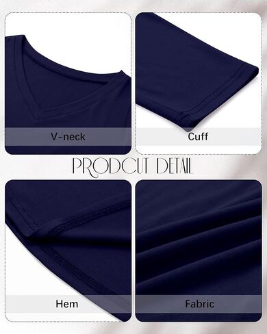 4 Pack XL-5XL Women's Cotton Plus Size 3/4 Sleeve V Neck Tops Loose Casual Shirts Basic Tees Clothes in Kuwait