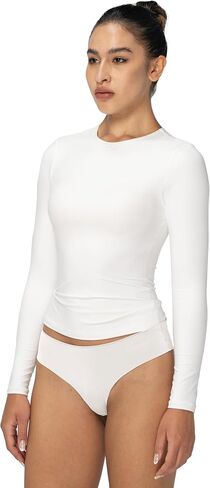 Sunzel Long Sleeve T Shirts for Women with Crew Neck, Double Lined Tops Slim Fit Basic Tee, Casual Undershirt Outfits in Saudi Arabia