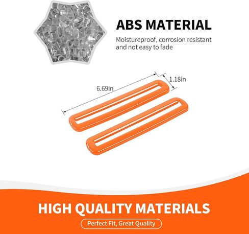 for Challenger Door Air Vent Trim, Door AC Air Conditioner Outlet Vent Cover Ring Compatible with 2015-2023 Dodge Challenger Interior Accessories, Orange in Saudi Arabia