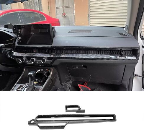 ملحقات السيارات تناسب Honda CR-V CRV 2023 2024 Inner Dashboard Center Console AC Air Vent Cover Cover Trim Glossy Black 2 PC in Kuwait