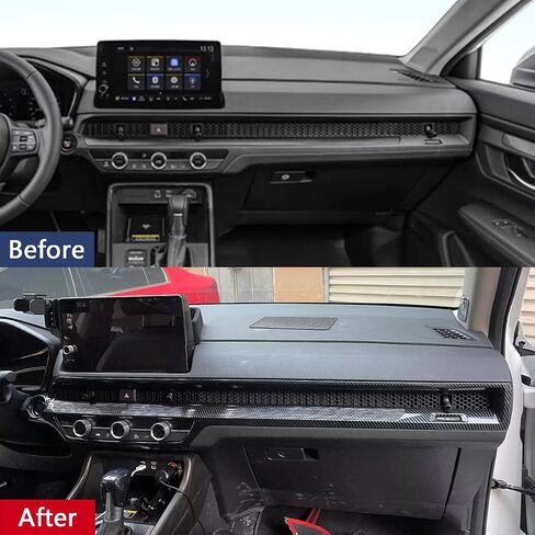 ملحقات السيارات تناسب Honda CR-V CRV 2023 2024 Inner Dashboard Center Console AC Air Vent Cover Cover Trim Glossy Black 2 PC in Kuwait