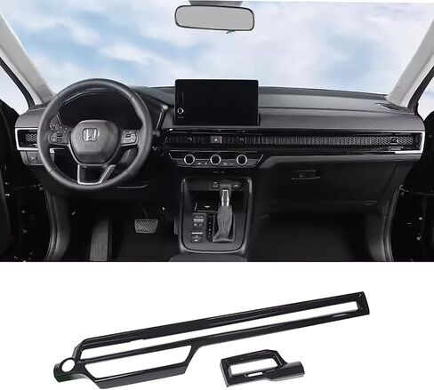 ملحقات السيارات تناسب Honda CR-V CRV 2023 2024 Inner Dashboard Center Console AC Air Vent Cover Cover Trim Glossy Black 2 PC in Kuwait